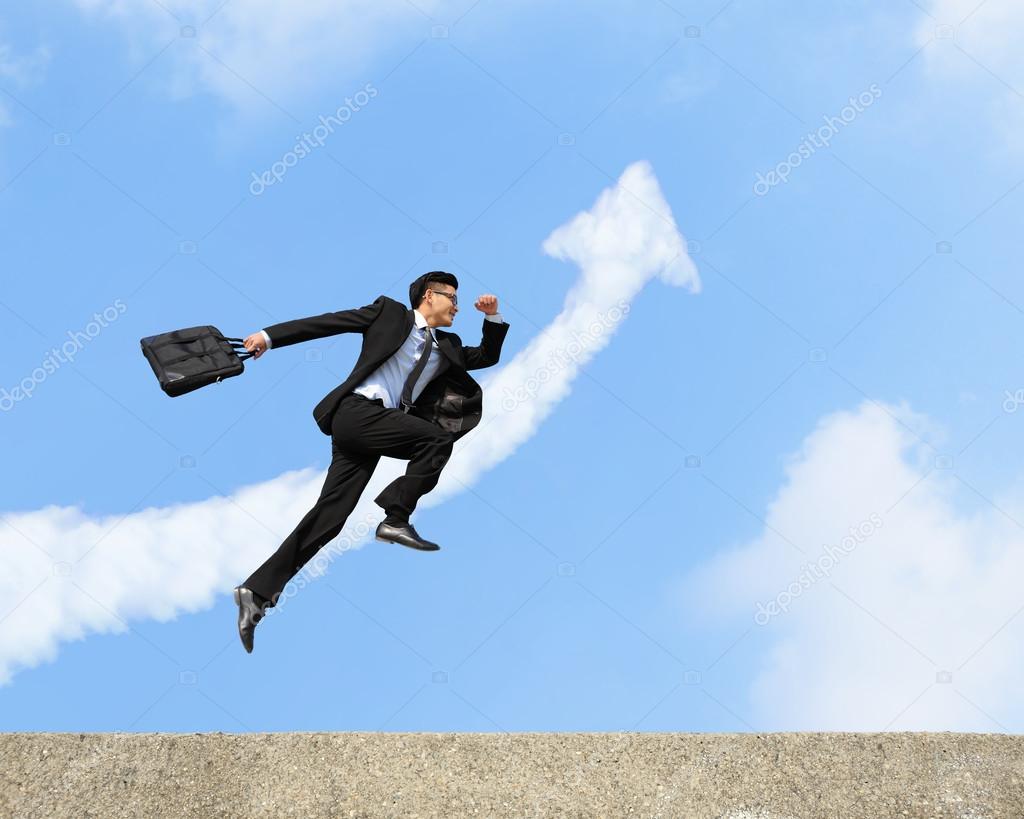 Business man jumping Stock Photo by ©ryanking999 64069325