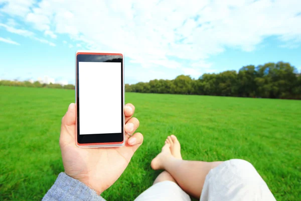 Man Using smart phone — Stock Photo, Image