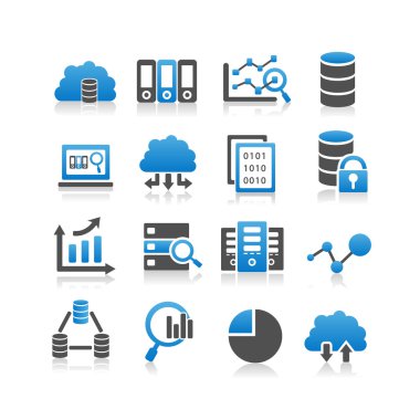 Big Data icons clipart