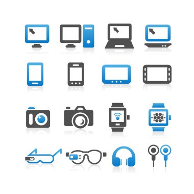Computers icon set clipart