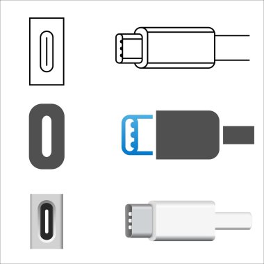 USB 3.1 type C clipart