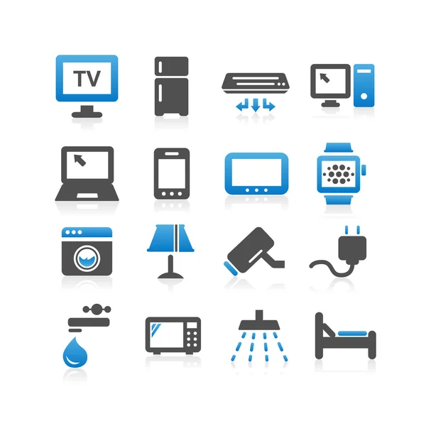 Household electric appliance icon set — Stock Vector
