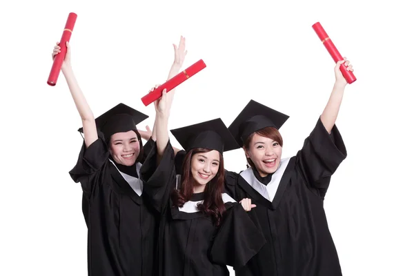 Estudantes titulares de diplomas — Fotografia de Stock