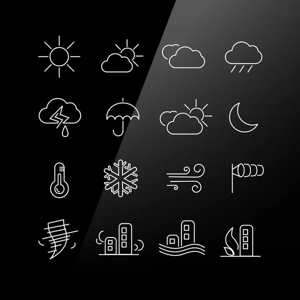 Weather icon set — Stock Vector