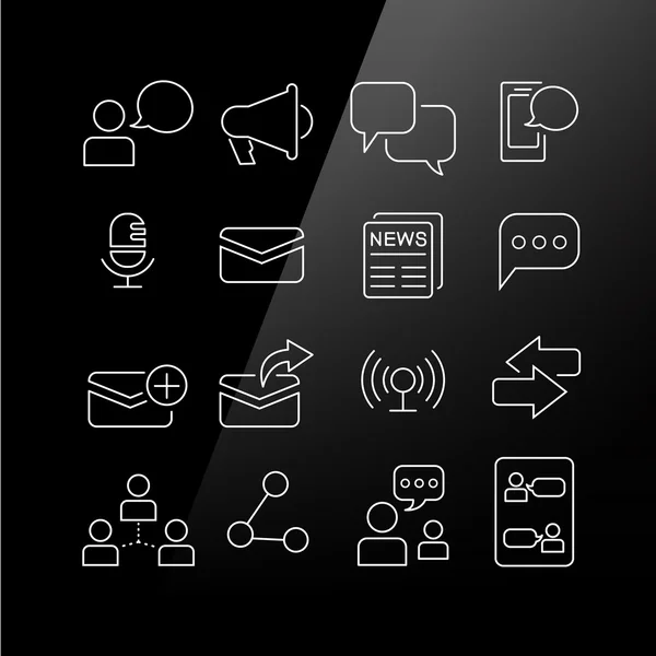 Communication concept icon set — Stock Vector