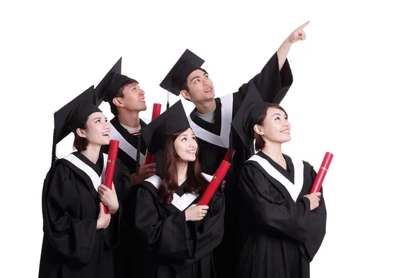 Graduados estudiantes que buscan — Foto de Stock