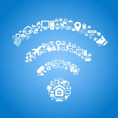 Internet of things and cloud computing clipart