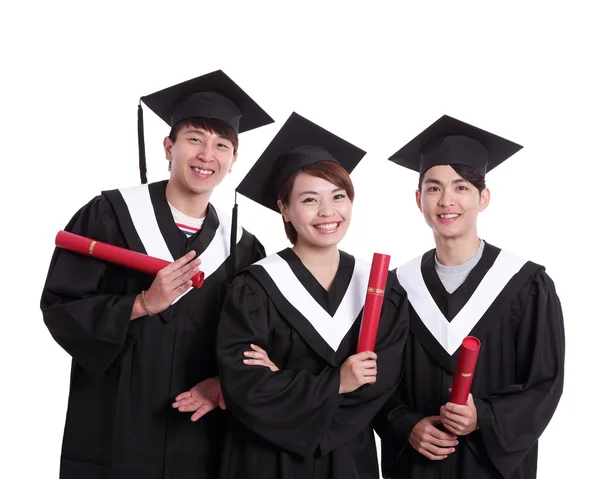 Studenti laureati in posa — Foto Stock