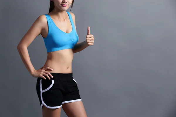 Sport vrouw met gezondheid figuur — Stockfoto