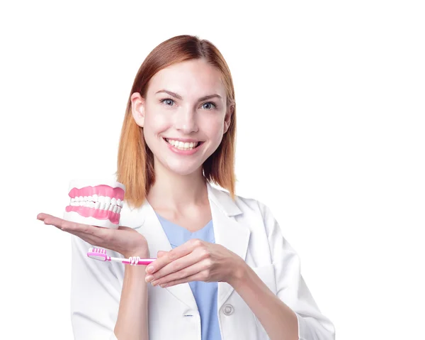 Sorriso mulher dentista médico — Fotografia de Stock