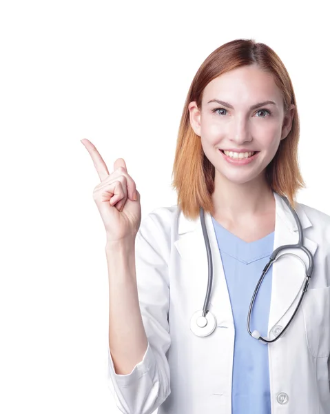 Giovane medico donna sorriso — Foto Stock