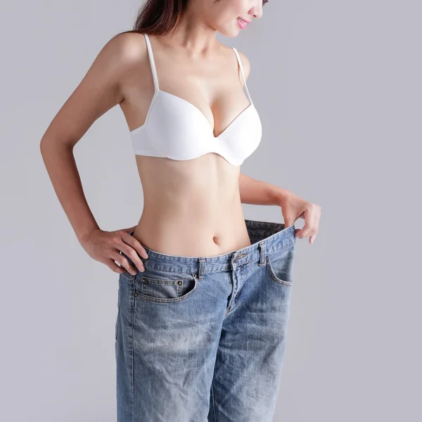 Weight loss woman — Stock Photo, Image
