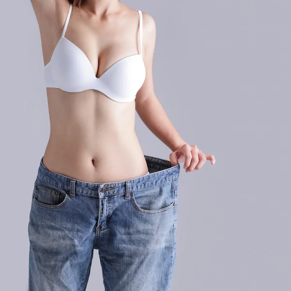 Mujer pérdida de peso — Foto de Stock