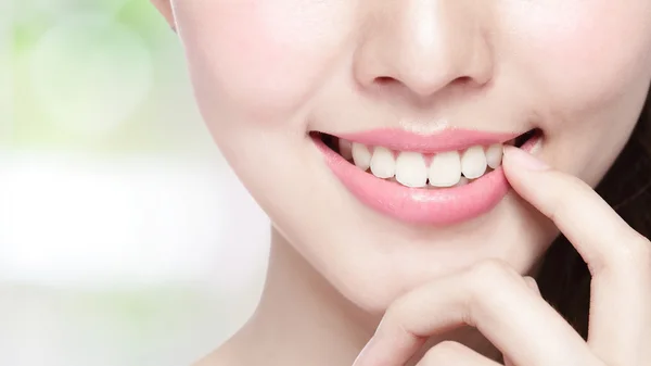 Young woman health teeth Stock Image