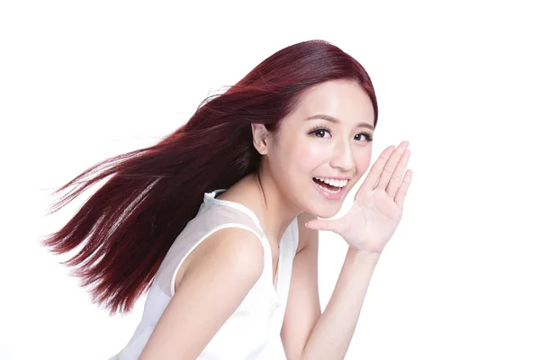 Mujer de belleza con sonrisa encantadora —  Fotos de Stock