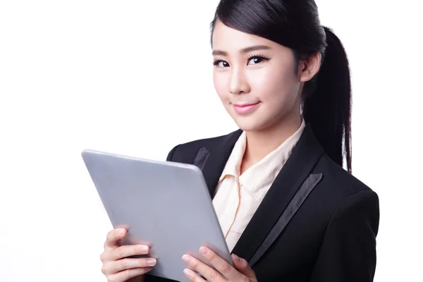 Business woman using  tablet — Stock Photo, Image