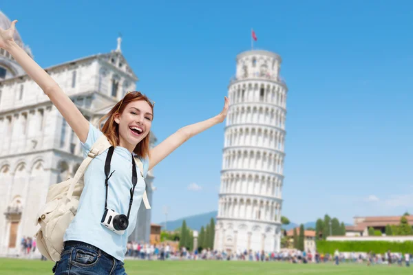 Kvinna som reser i Italien — Stockfoto