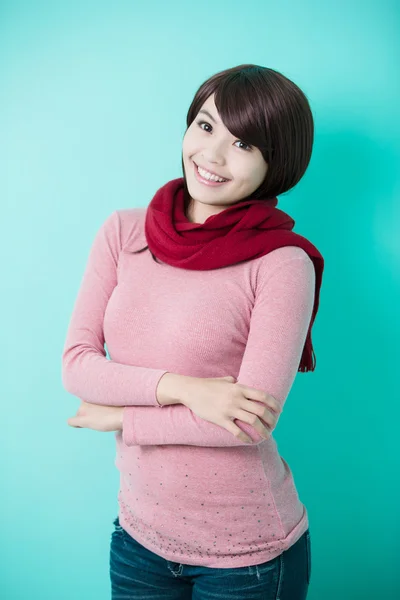 Young woman smiling — Stock Photo, Image