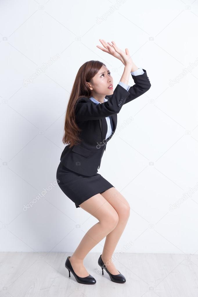 Business Woman Is Affraid Of Something Stock Photo Image By C Ryanking999