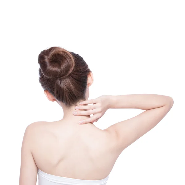 Kvinnan massera rygg — Stockfoto