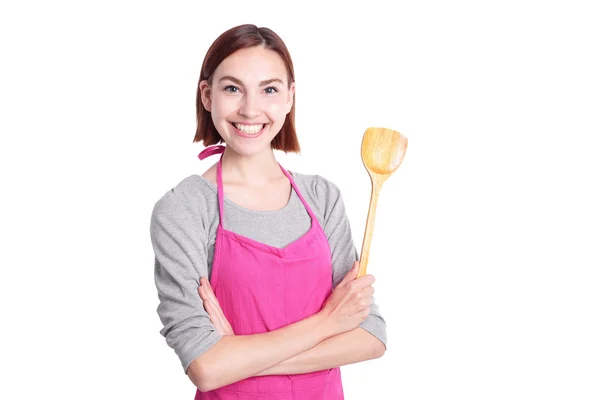 Vrouw huisvrouw koken — Stockfoto