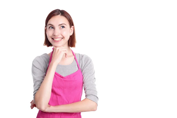 Gelukkig jonge vrouw huisvrouw — Stockfoto