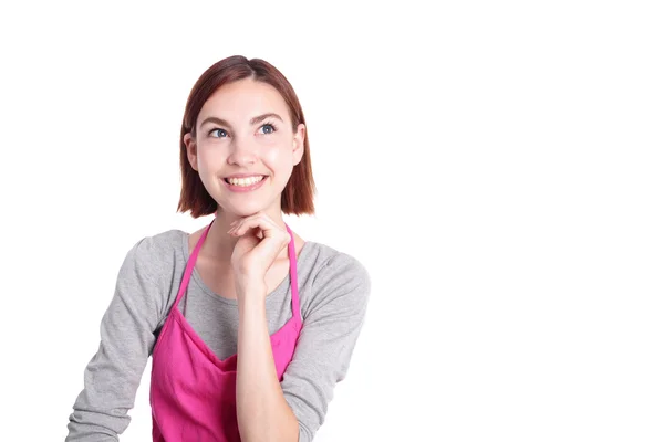 Gelukkig jonge vrouw huisvrouw — Stockfoto