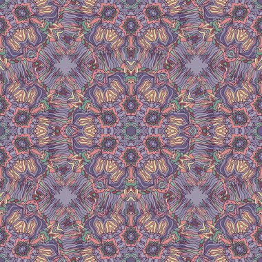 Renkli doodle kaleydoskop seamless modeli