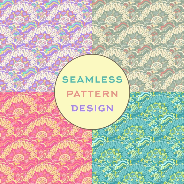 Renkli doodle süsleme seamless modeli