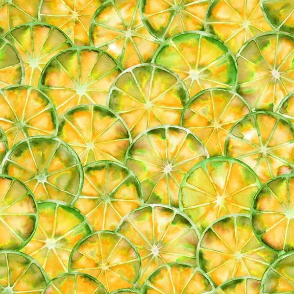 Exotic citrus seamless pattern in alcohol ink technique
