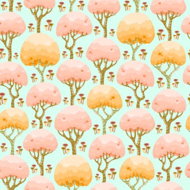 Bahar orman seamless modeli