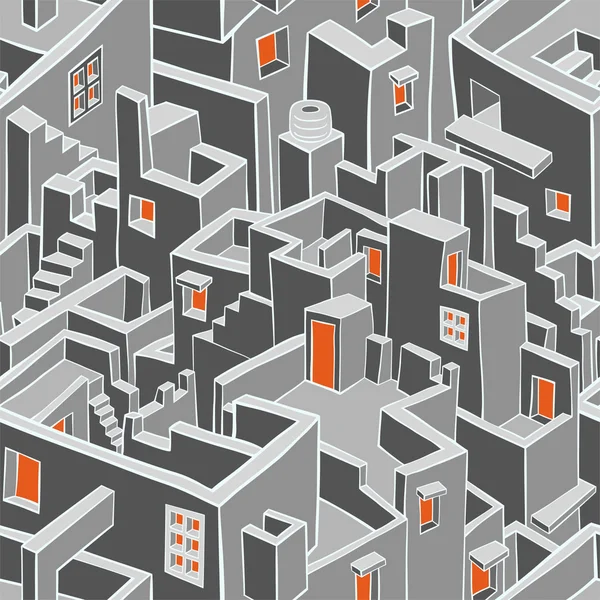 Old town seamless pattern