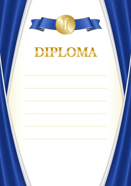 Kosova Bayrağı Ile Dikey Çerçeve Sınır Sertifikanız Diplomanız Için Unsurlar — Stok Vektör