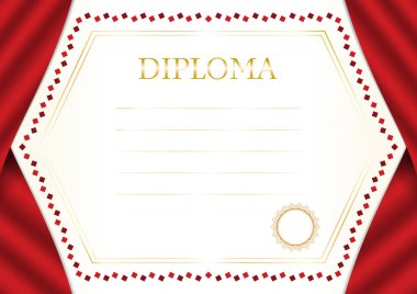 Yatay çerçeve ve Çin bayrağı sınırı, sertifikanız ve diplomanız için şablon unsurları. Vektör.