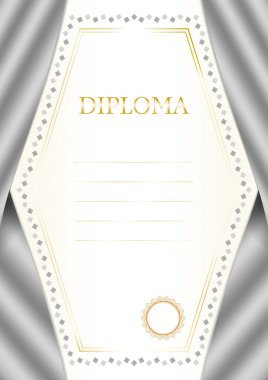 Kıbrıs bayrağı ile dikey çerçeve ve sınır, sertifika ve diploman için şablon unsurları. Vektör.