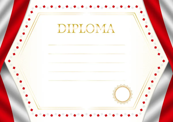 Горизонтальна Рама Кордон Прапором Гібралтару Шаблонні Елементи Сертифікату Диплома Вектор — стоковий вектор
