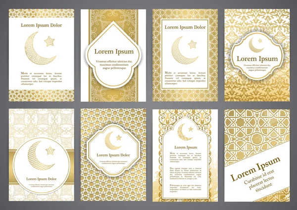 Vector islámico diseño de invitación étnica o fondo — Archivo Imágenes Vectoriales