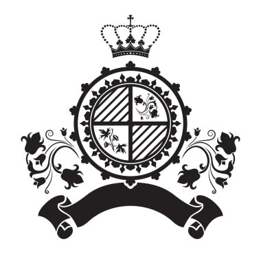 Kat - kalkan crossn, taç ve çiçek dekorasyonu