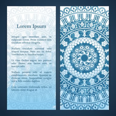 Vektör afiş ile mandala