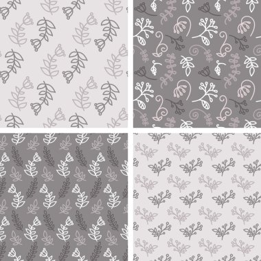 sorunsuz döşeme desenleri vektörel - çiçek kroki