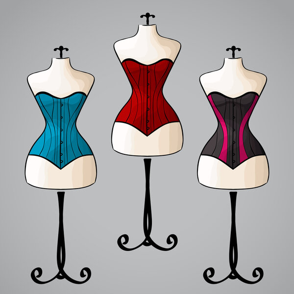 Corset on female mannequin