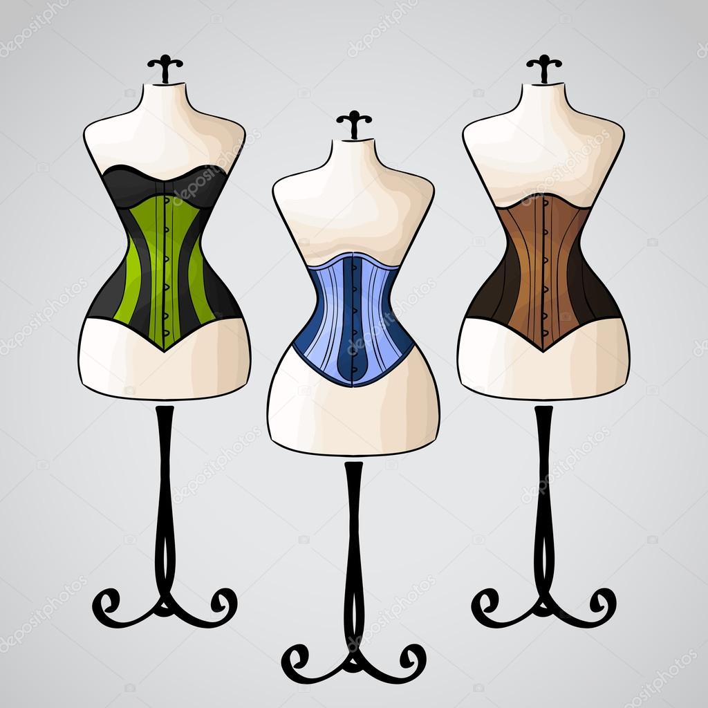 Corset on female mannequin