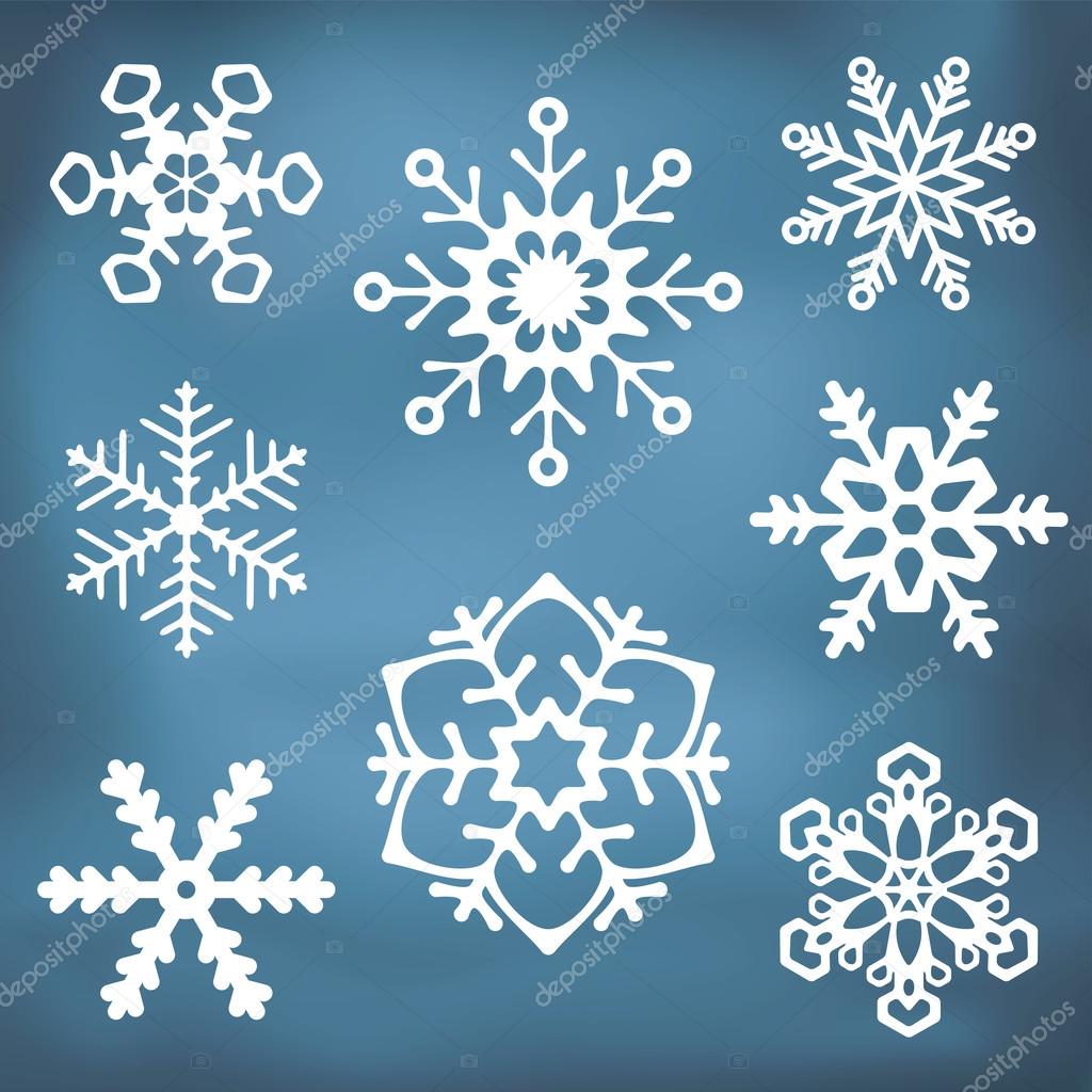 Ornate Snowflake silhouettes
