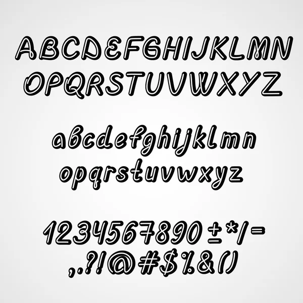 Handgeschreven lettertype — Stockvector
