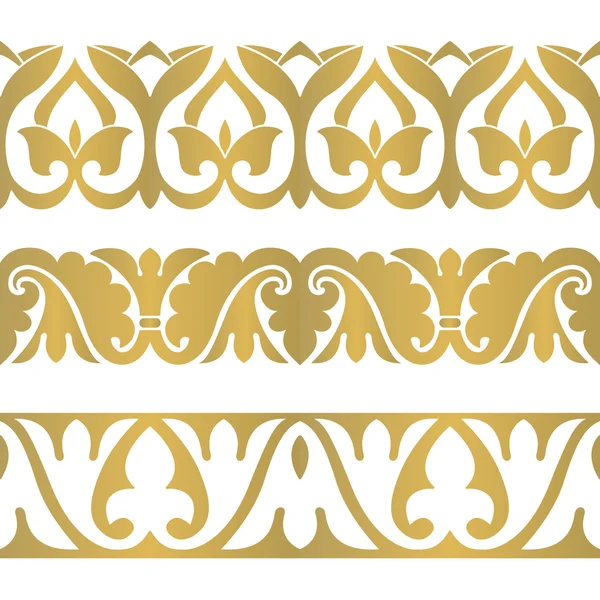 Bordure de carrelage floral sans couture — Image vectorielle