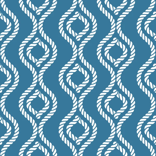 Sömlös nautiska rep mönster — Stock vektor