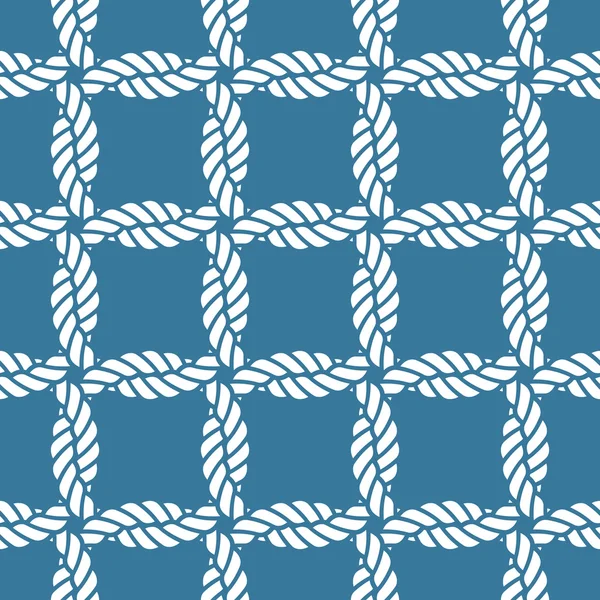 Sömlös nautiska rep mönster — Stock vektor