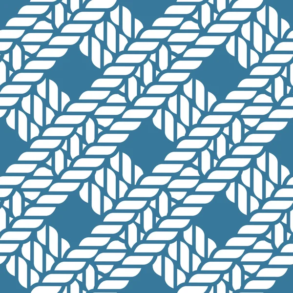 Sömlös nautiska repet Knut mönster, galler — Stock vektor