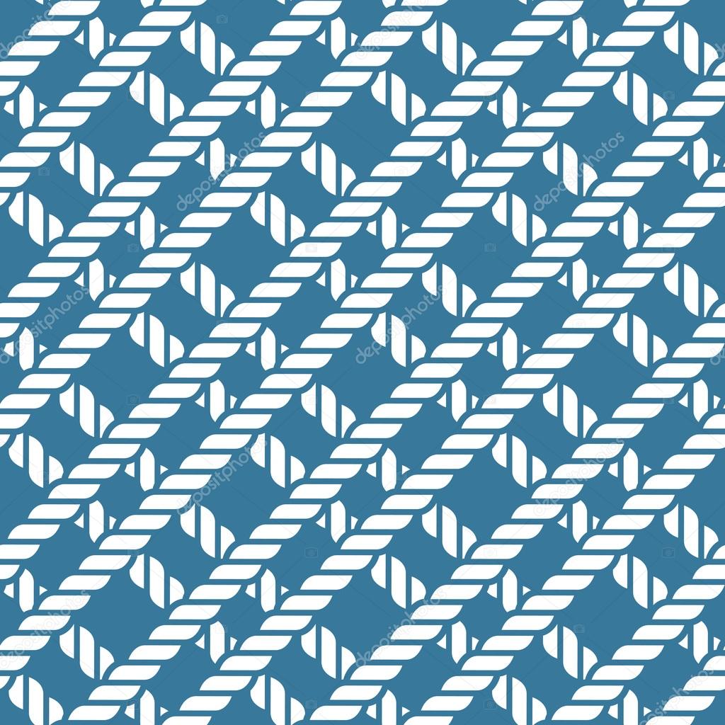 Seamless nautical rope knot pattern, lattice