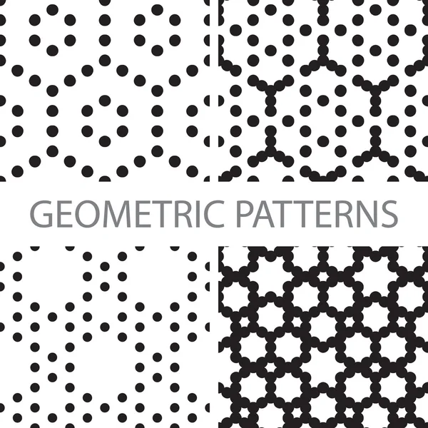 Seamless geometric tiling patterns — Stock Vector